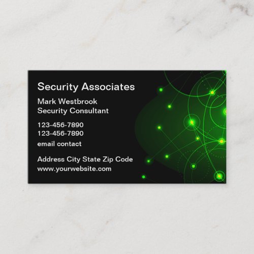Security Services Techno Business Cards