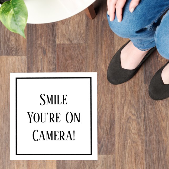 Security Smile You’re On Camera Floor Decals (Floor)