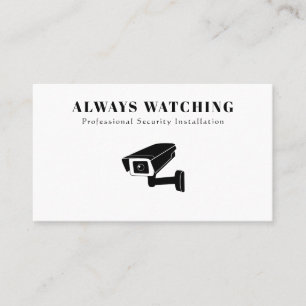 Security Solutions Surveillance System CCTV Camera Business Card