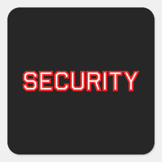 Security Square Sticker