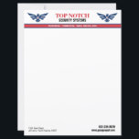 Security System Letterhead<br><div class="desc">Professional security system letterhead (or any other business),  change the text yourself when ordering. Keep the existing graphic or replace with your own logo</div>
