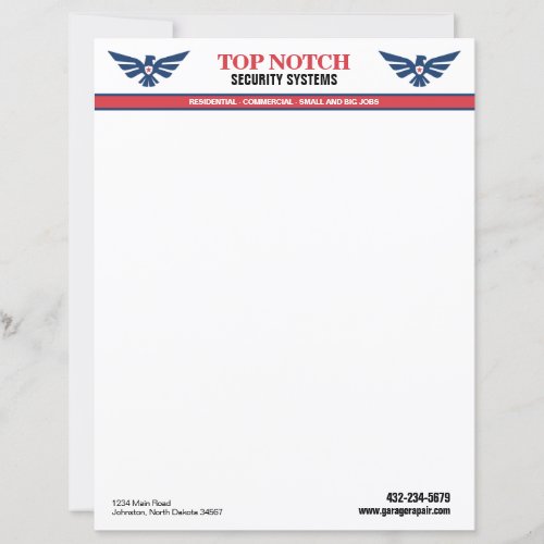 Security System Letterhead