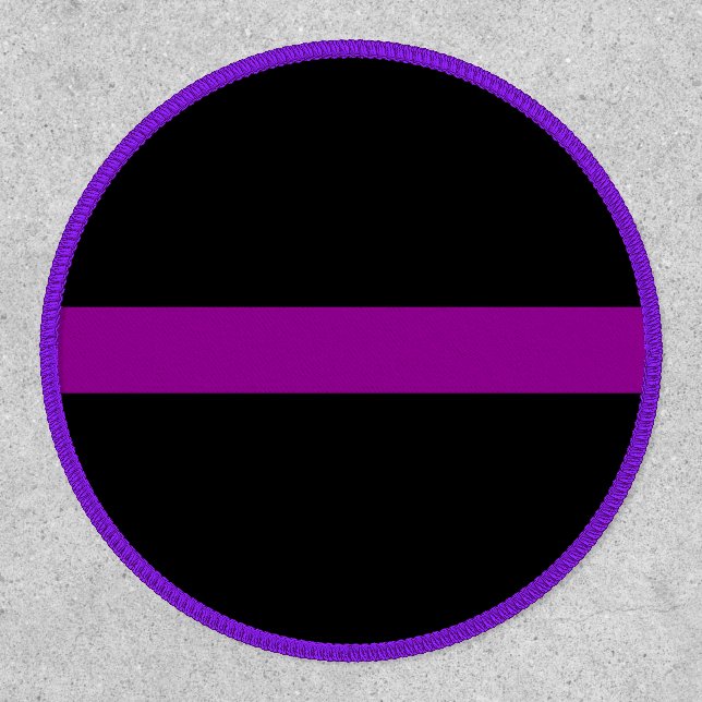 Security thin purple line 3 inch patch (Front)