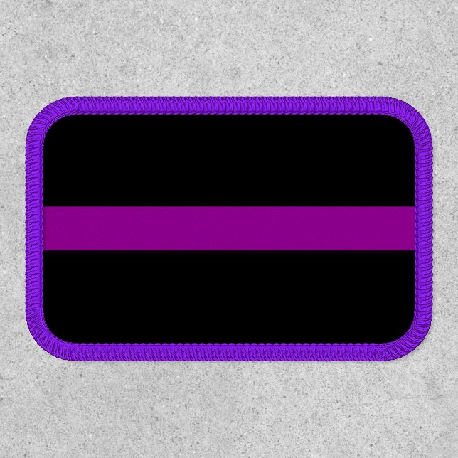 Security thin Purple Line 3x2 inch Theme Patch (Front)