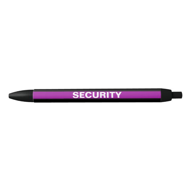 SECURITY THIN PURPLE LINE BLACK PEN (Front)