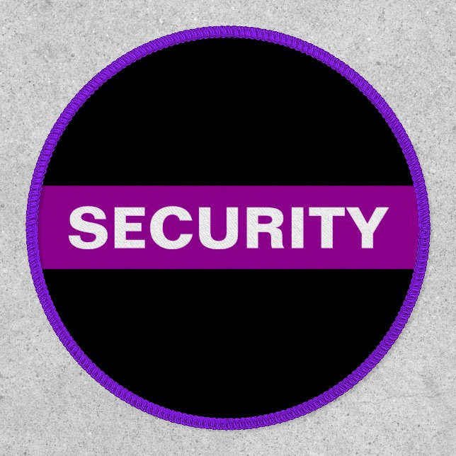 Security thin purple line with Security Patch. Patch (Front)