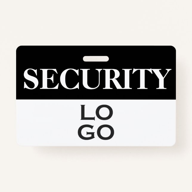 Security with Custom Logo ID Badge (Front)