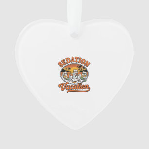 Sedation Vacation Retro Dental Humor Shirt Design_ Ornament