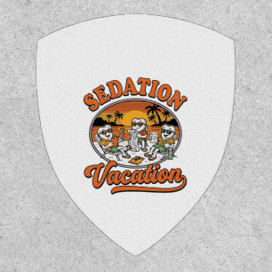 Sedation Vacation Retro Dental Humor Shirt Design_ Patch