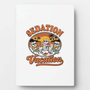 Sedation Vacation Retro Dental Humor Shirt Design_ Plaque