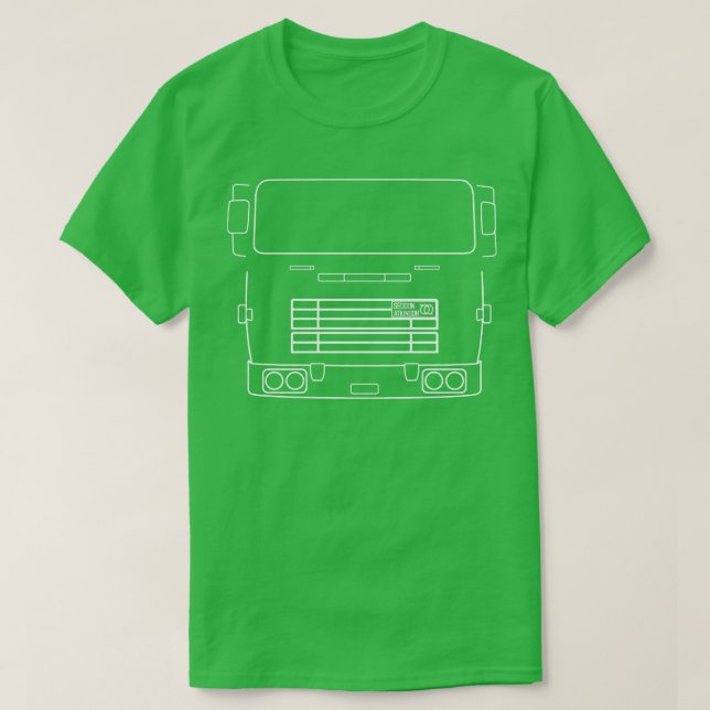 Seddon Atkinson 400 classic truck outline white T-Shirt (Design Front)