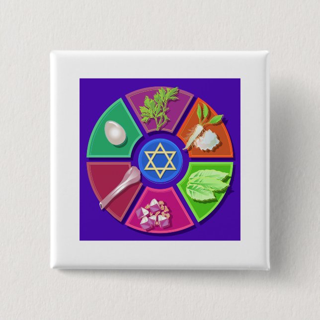 seder plate button (Front)