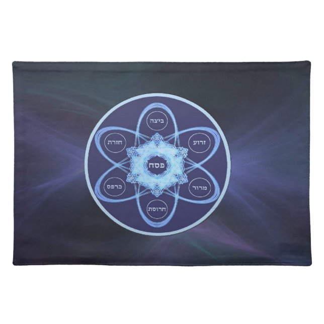 Seder Plate Cloth Placemat (Front)