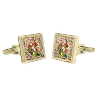 Seder Plate & Matzah Gold Cufflinks