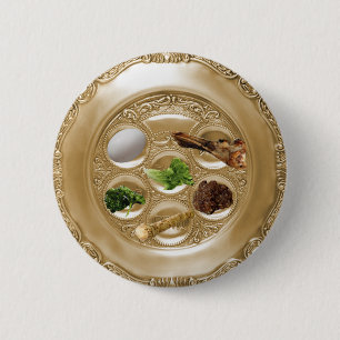 Seder Plate Pinback Button
