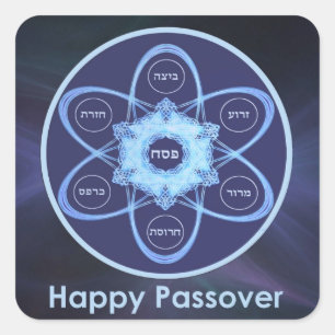 Seder Plate Square Sticker
