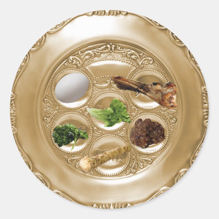 Seder Plate Sticker | Zazzle.com