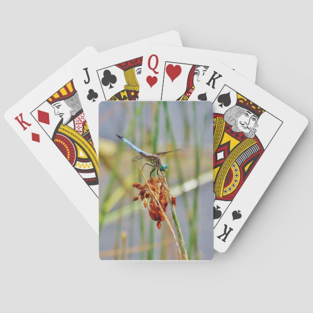 Sedge grass, and Dragonfly Poker Cards (Back)