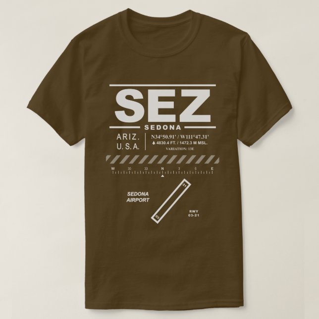 Sedona Airport SEZ T-Shirt (Design Front)