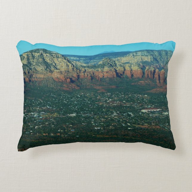 Sedona and Coffee Pot Rock from Above Accent Pillow (Front)