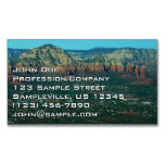 Sedona and Coffee Pot Rock from Above Business Card Magnet