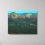 Sedona and Coffee Pot Rock from Above Canvas Print