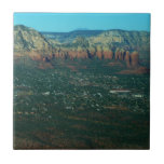 Sedona and Coffee Pot Rock from Above Ceramic Tile
