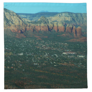 Sedona and Coffee Pot Rock from Above Cloth Napkin