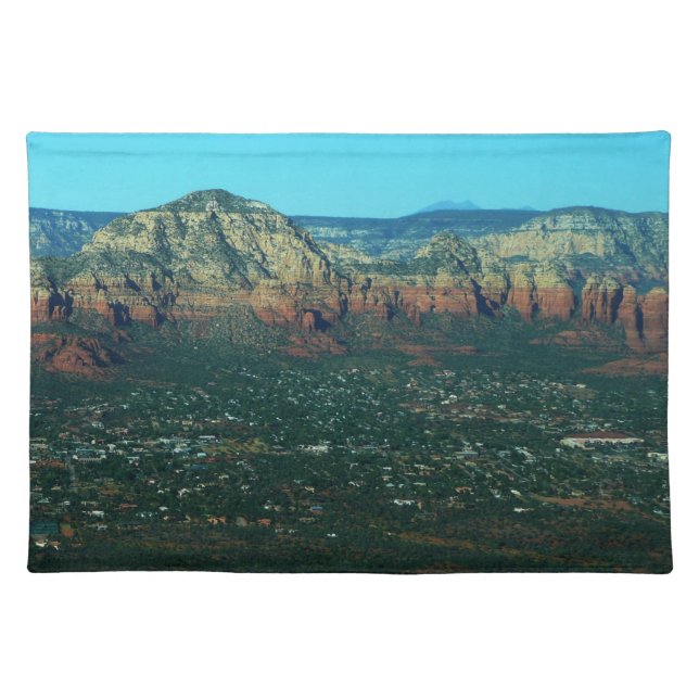 Sedona and Coffee Pot Rock from Above Cloth Placemat (Front)