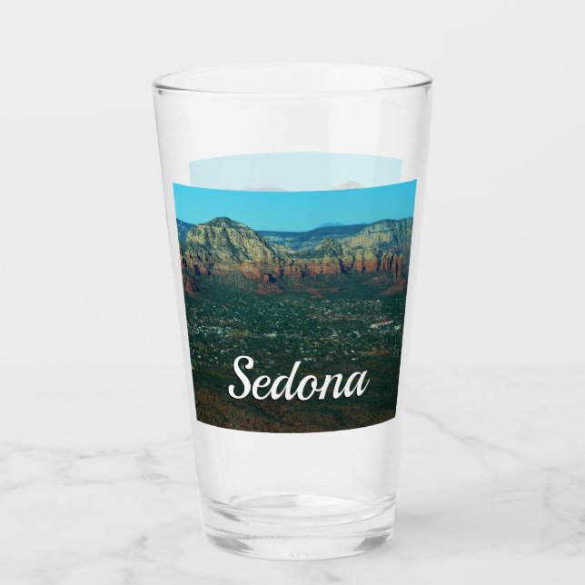 Sedona and Coffee Pot Rock from Above Glass (Front)