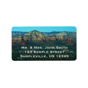 Sedona and Coffee Pot Rock from Above Label