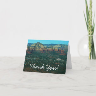 Sedona and Coffee Pot Rock from Above Letterpress Thank You Card