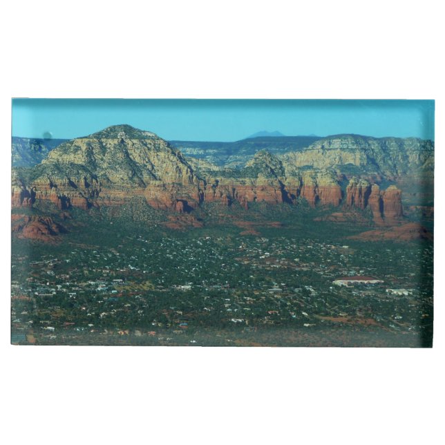 Sedona and Coffee Pot Rock from Above Place Card Holder (Front)