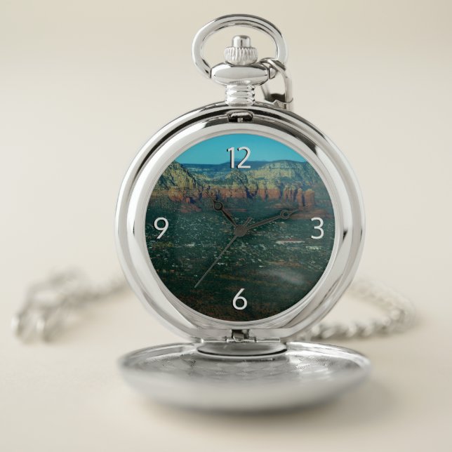 Sedona and Coffee Pot Rock from Above Pocket Watch (Inside)