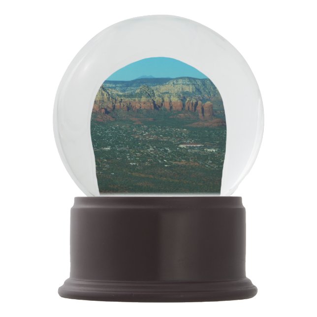 Sedona and Coffee Pot Rock from Above Snow Globe (Front)