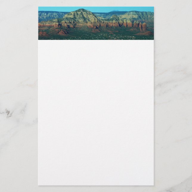 Sedona and Coffee Pot Rock from Above Stationery (Front)