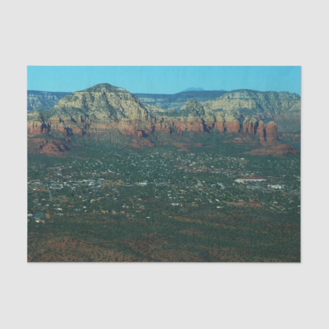 Sedona and Coffee Pot Rock from Above Tissue Paper (Front)
