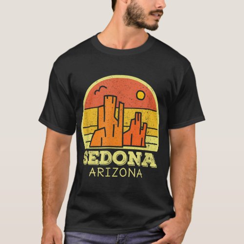 Sedona Arizona AZ Vintage Sunset Desert Camping Hi T_Shirt