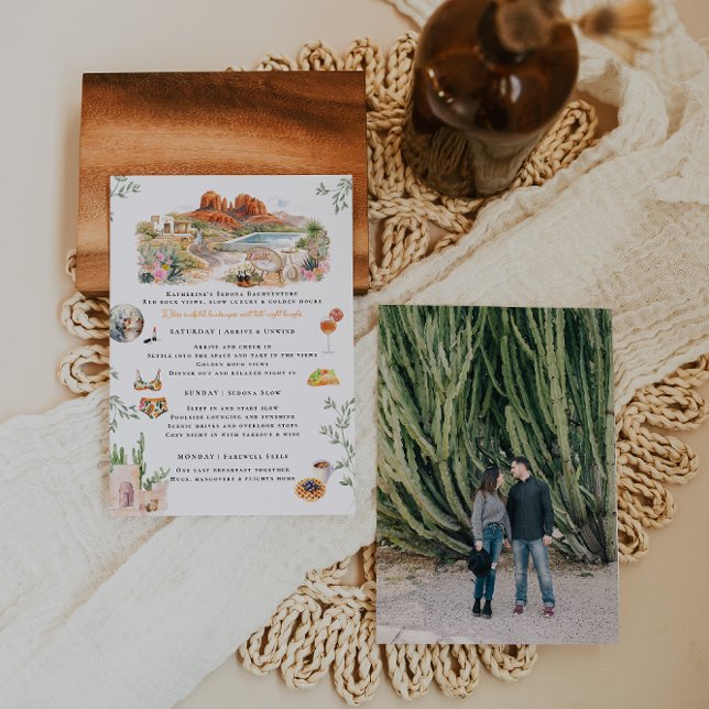 Sedona Arizona Bachelorette Weekend Itinerary Invitation (Creator Uploaded)