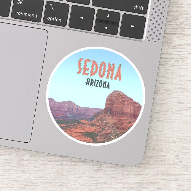 Sedona Arizona Bell Rock Canyon Vintage Sticker (Detail)
