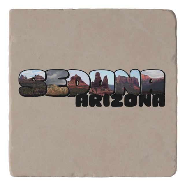 Sedona Arizona Big Letter - Mountain View Trivet (Front)