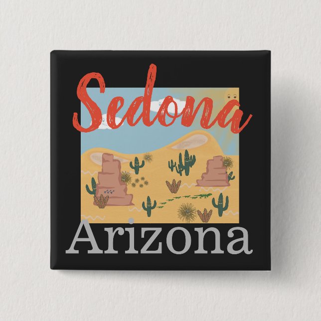 Sedona Arizona Desert Button (Front)