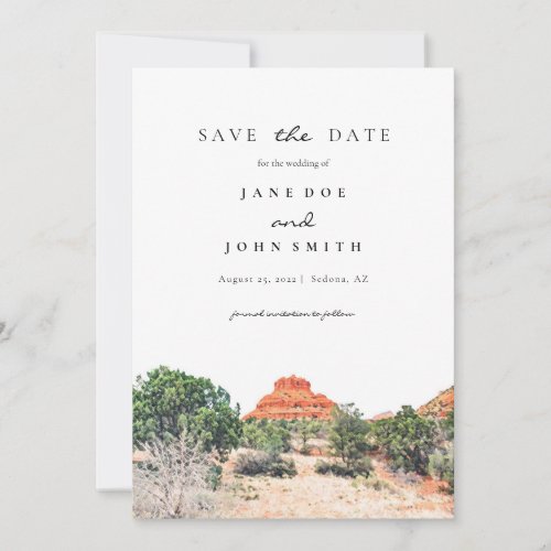 Sedona Arizona Desert Mountain Save The Date