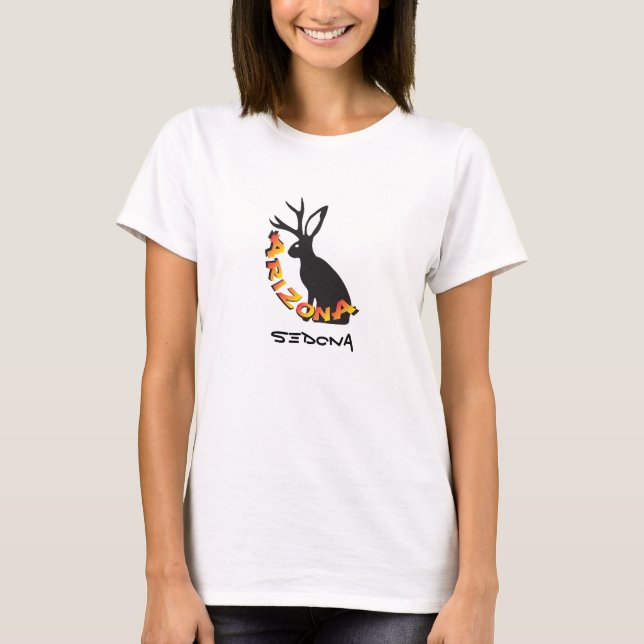 Sedona Arizona Humor Jackalope T-Shirt (Front)