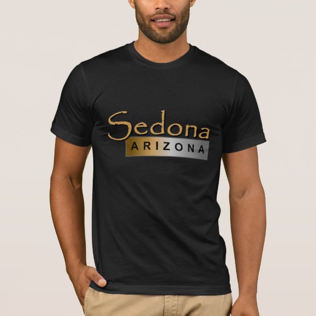Sedona Arizona in Tan T-Shirt (Front)