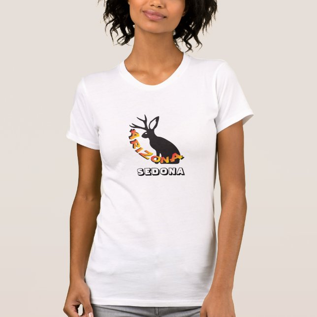 Sedona Arizona Jackalope Jack Rabbit T-Shirt (Front)
