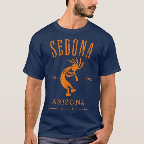 Sedona Arizona Kokopelli Souvenir Distressed Desig T_Shirt