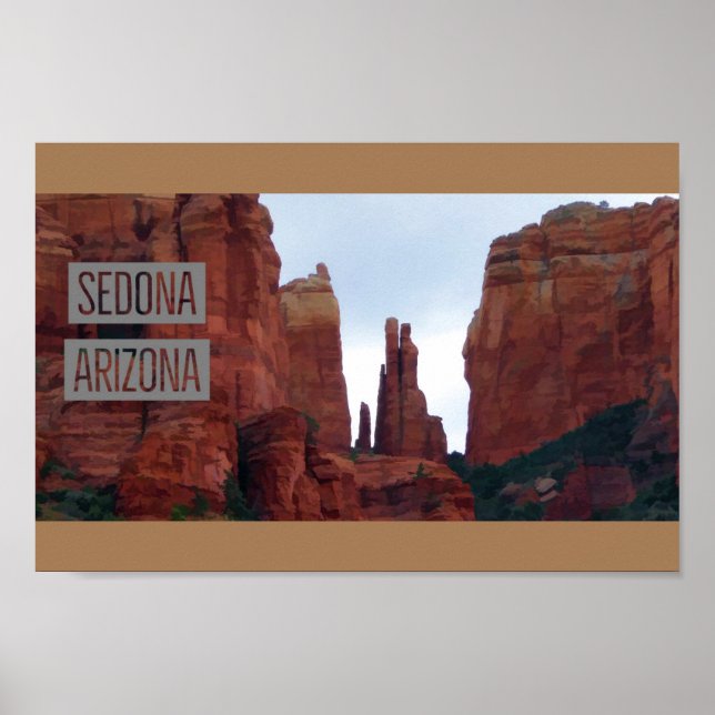 Sedona Arizona Mountains Travel Poster (Front)