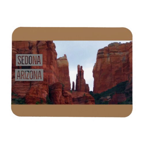 Sedona Arizona Mountains Travel Poster Magnet