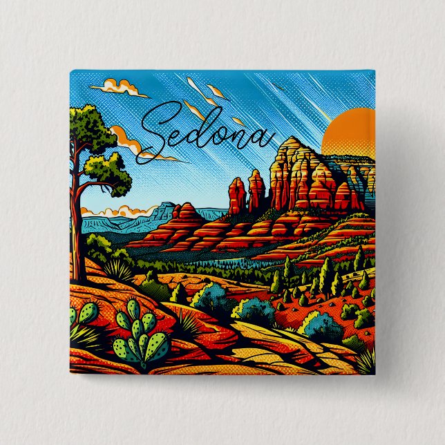 Sedona, Arizona Red Canyon Button (Front)